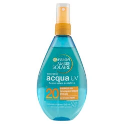 Garnier Ambre Solaire Acqua UV Spray Protezione Solare IP20 Arricchita Con Aloe Vera 150 Ml