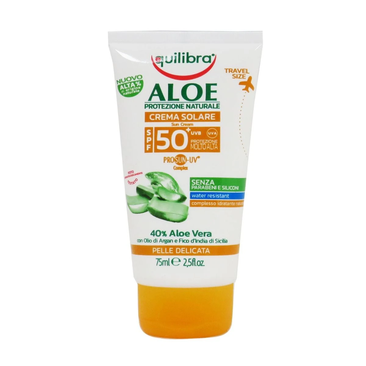 Equilibra Crema Solare Aloe SPF 50 Molto Alta Travel Size 3 Equilibra Crema Solare Aloe SPF 50 Molto Alta Travel Size