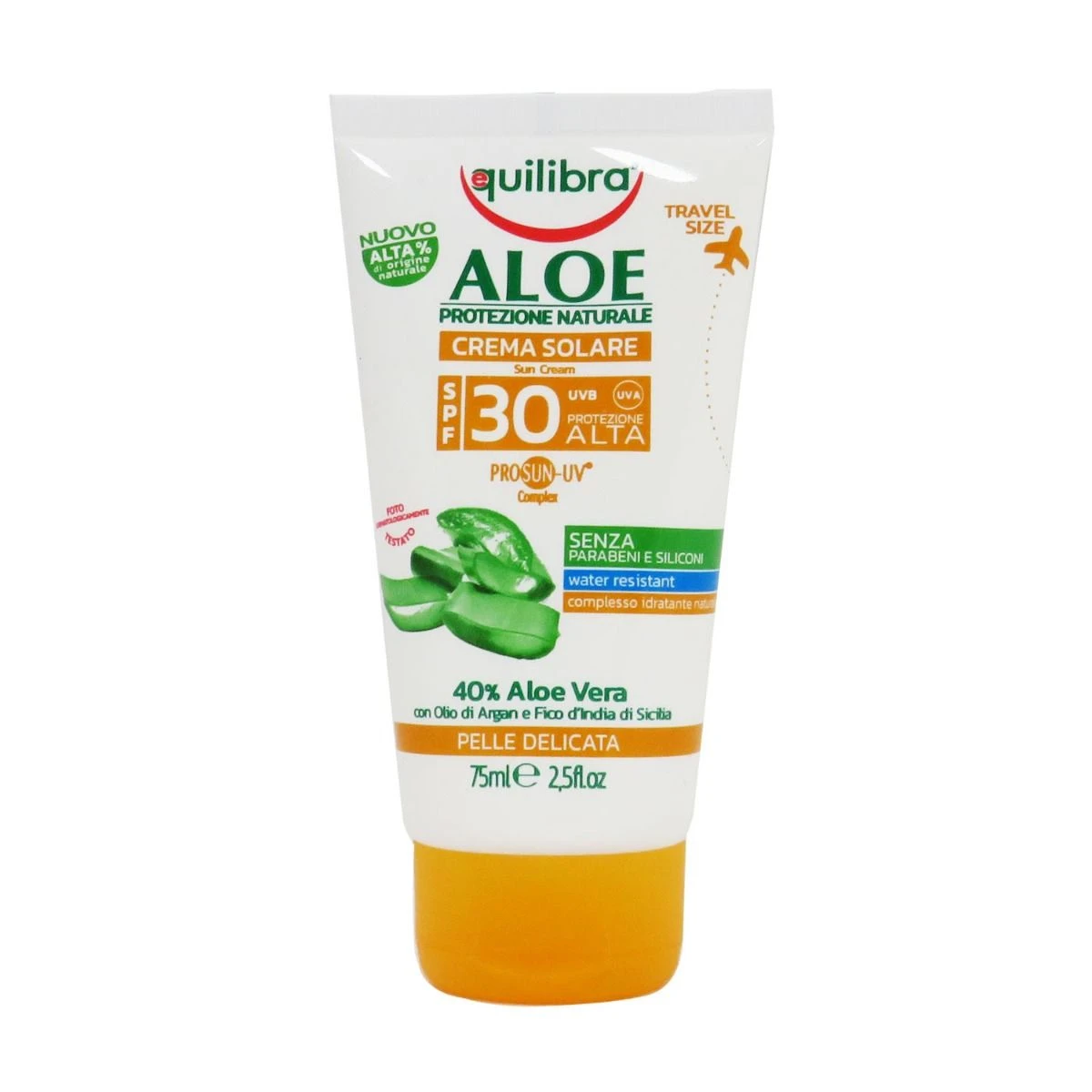 Equilibra Crema Solare Aloe SPF 30 Alta Travel Size 75 Ml 3 Equilibra Crema Solare Aloe SPF 30 Alta Travel Size 75 Ml